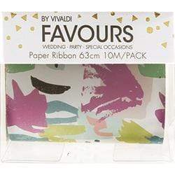AussieSuperStore Party Essentials Multi color Paper Ribbon 63mm x 10m (in 4 designs) Paper Ribbon 63mm x 10m (in 4 designs) | Craft Paper Ribbon Roll for Gift Packing 9323823194222 FAV17027